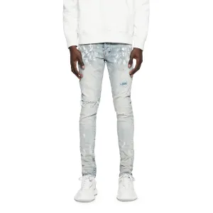 Purple Brand P001 Light Indigo Paint Blowout Jean