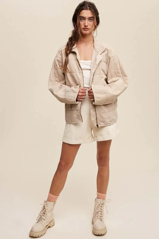 Quilted Denim Jacket