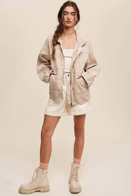 Quilted Denim Jacket