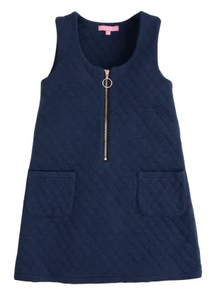 Quilted Jumper- Navy