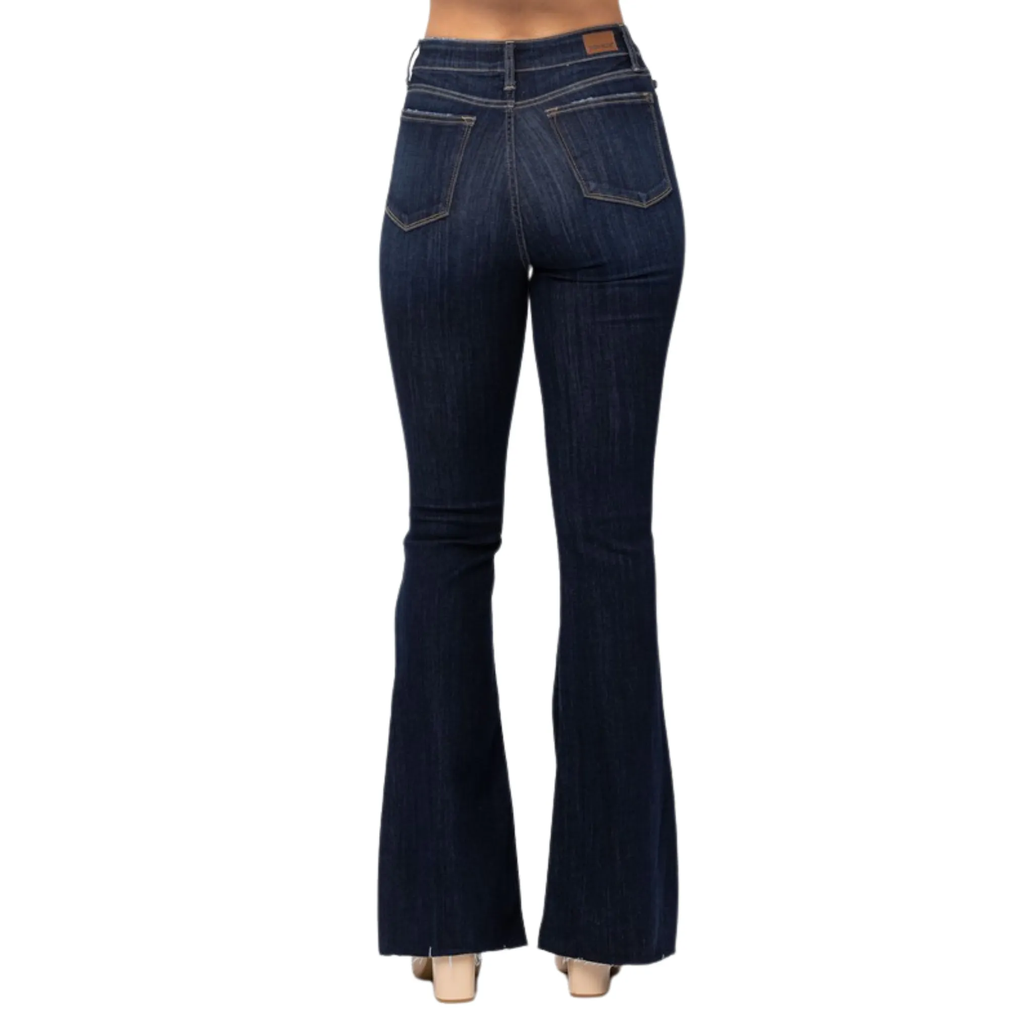 Raw Hem Flare Jeans