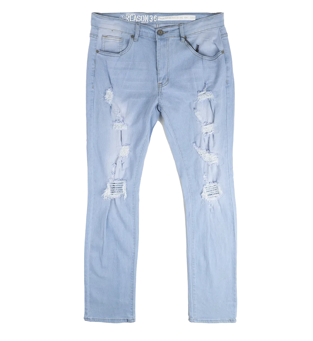 REASON WASHED DENIM JEANS BLUE - DE-31