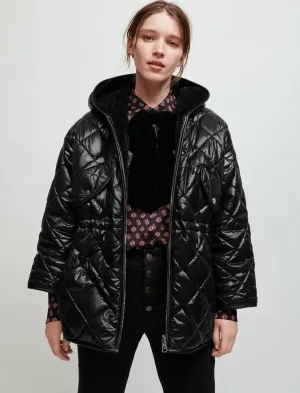 REVERSIBLE FUR-EFFECT DOWN JACKET