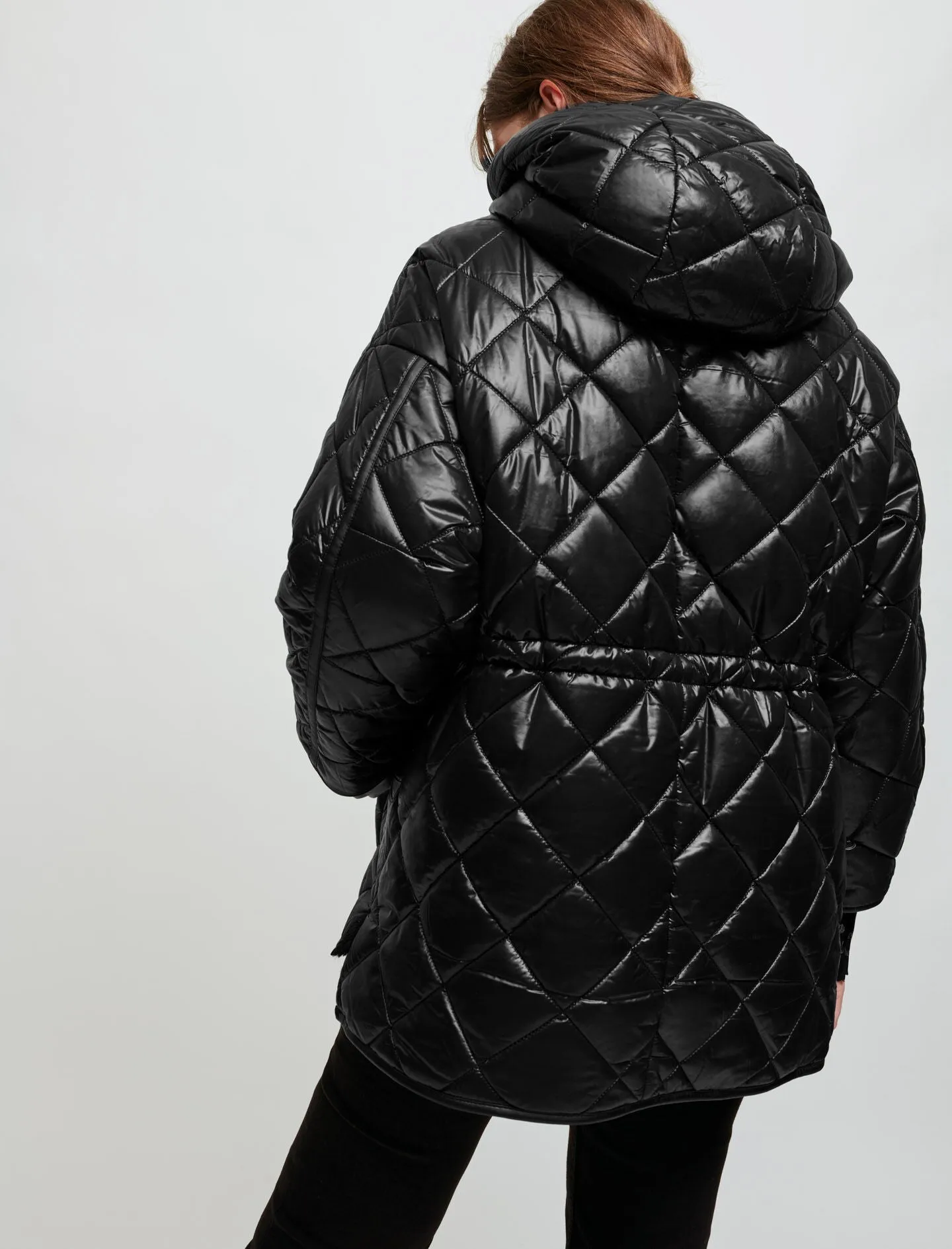 REVERSIBLE FUR-EFFECT DOWN JACKET