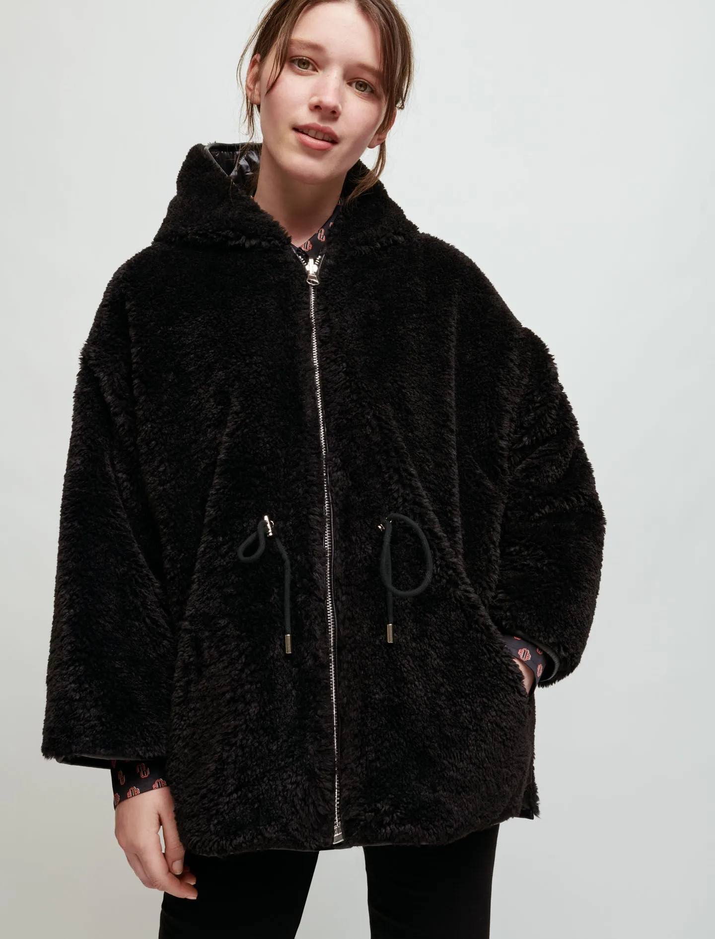 REVERSIBLE FUR-EFFECT DOWN JACKET