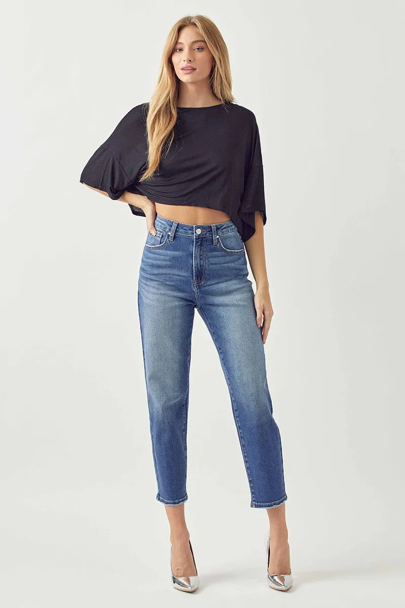 Risen Jeans - High Rise Mom Fit Jeans - RDP5075