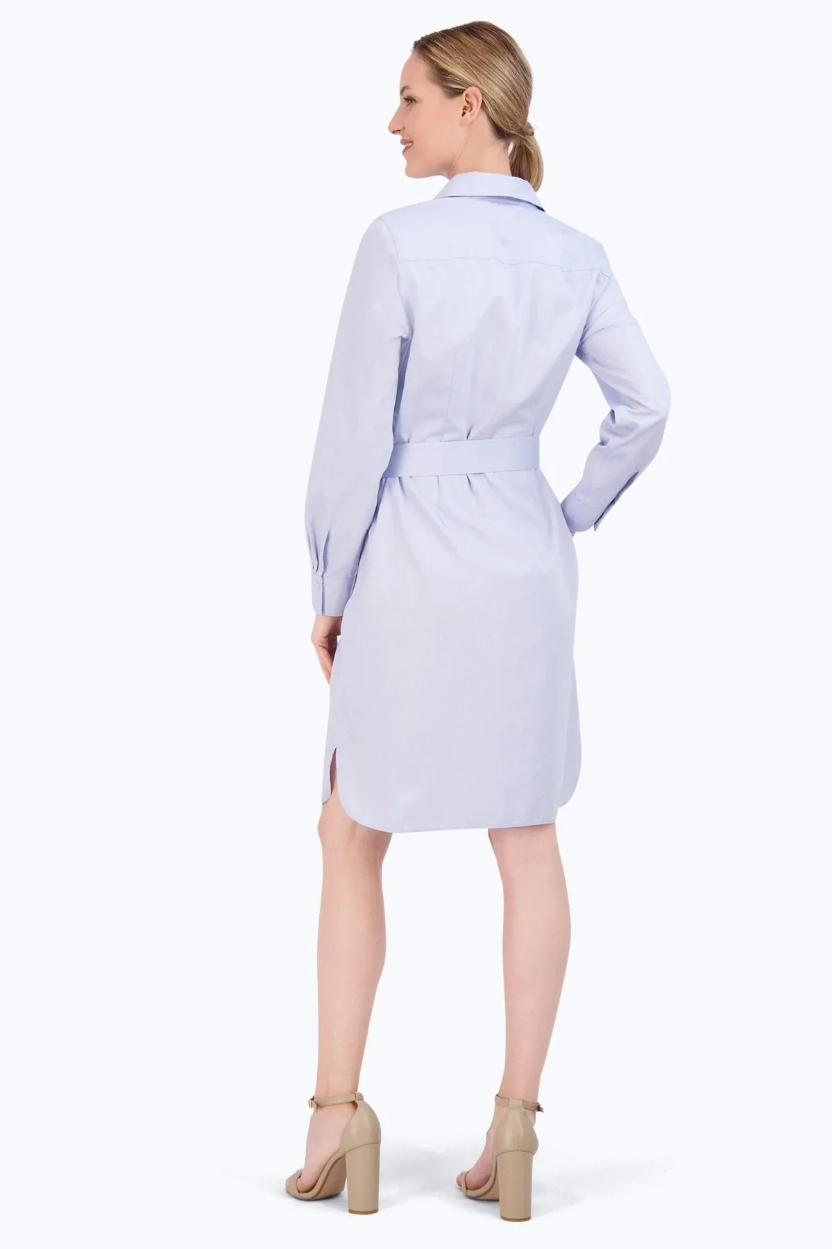 Rocca Pinpoint No Iron Dress, Blue Wave