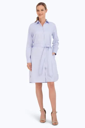 Rocca Pinpoint No Iron Dress, Blue Wave