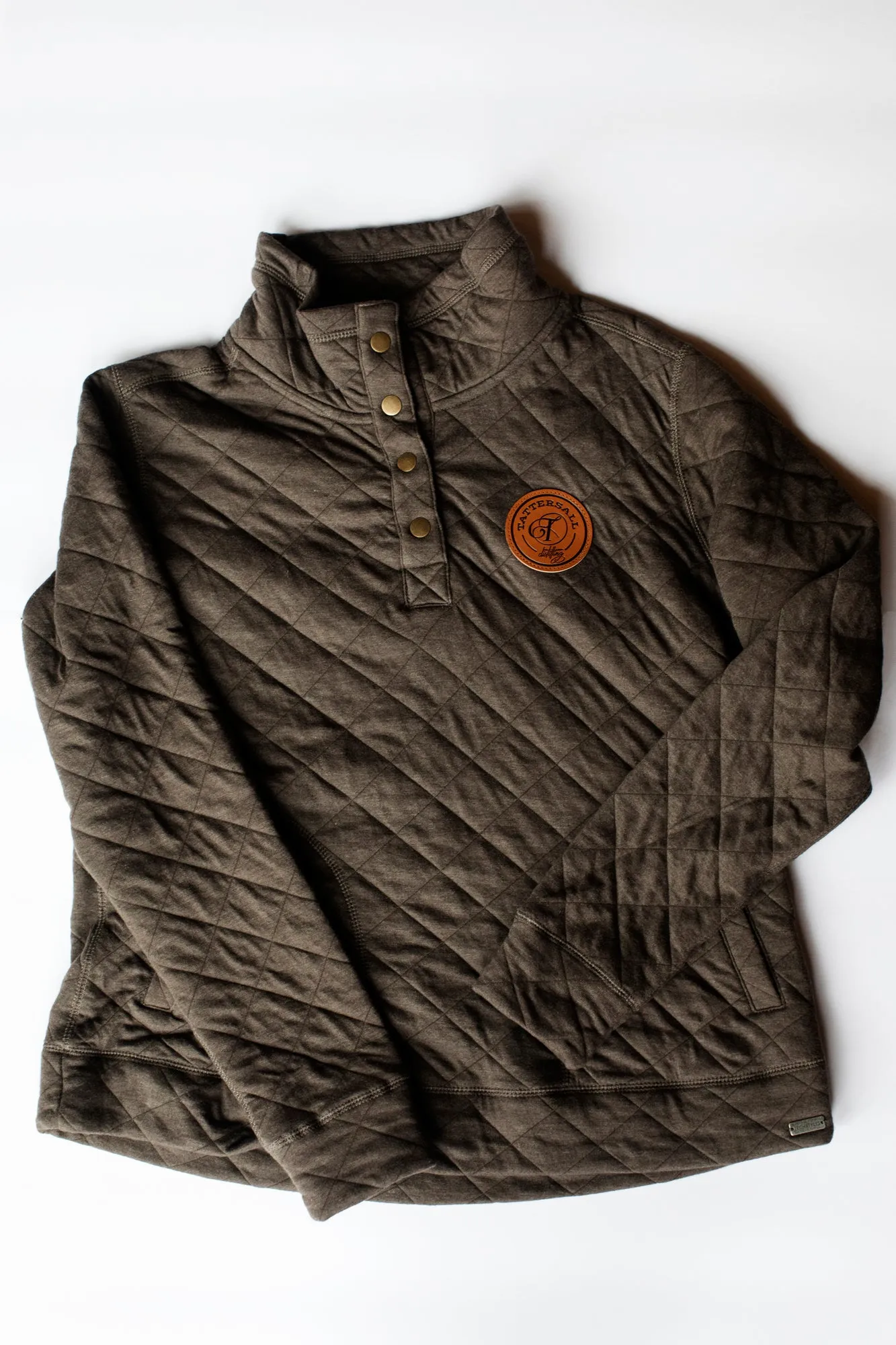 SALE!! Chestnut Quilted Quarter Zip jacket