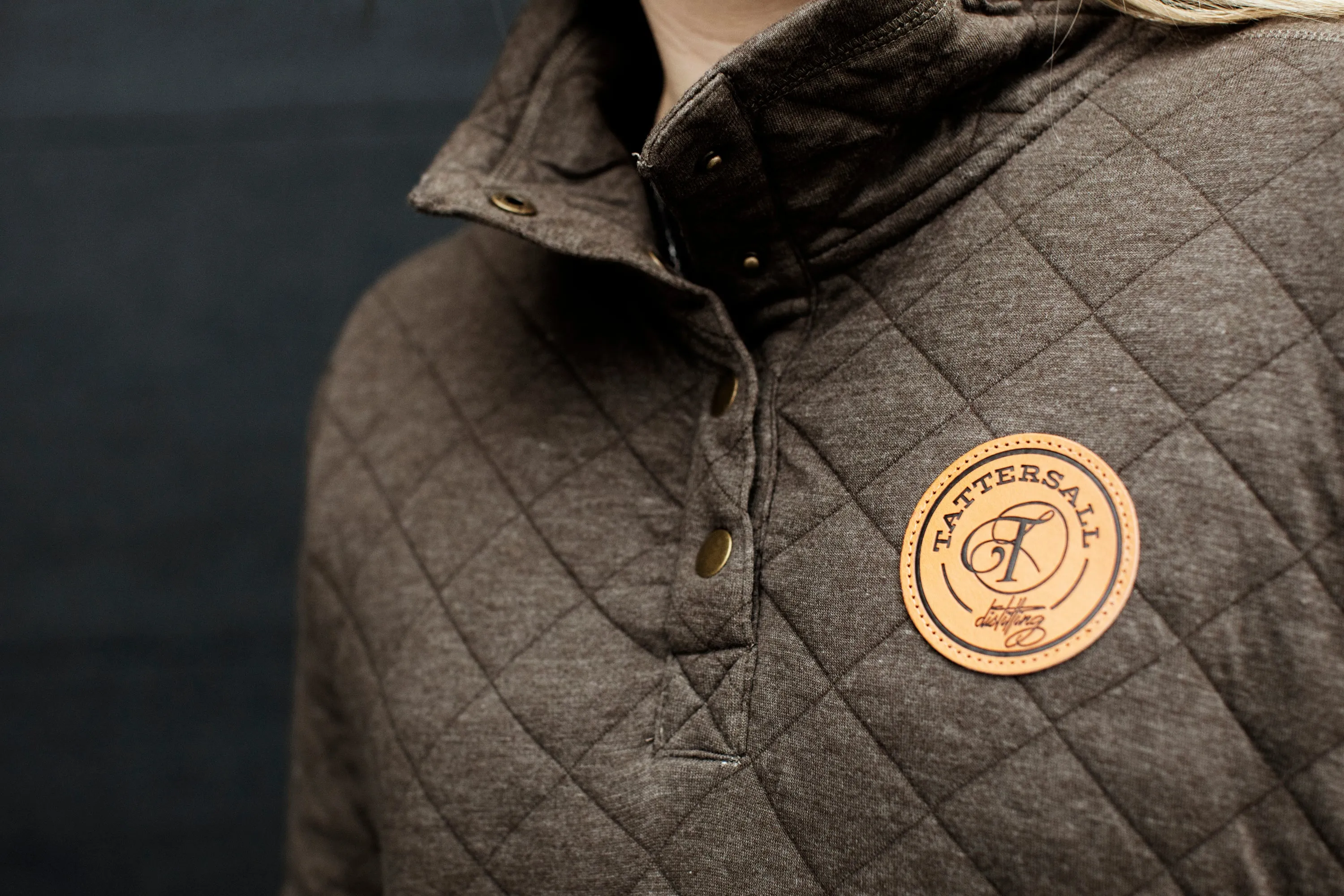 SALE!! Chestnut Quilted Quarter Zip jacket