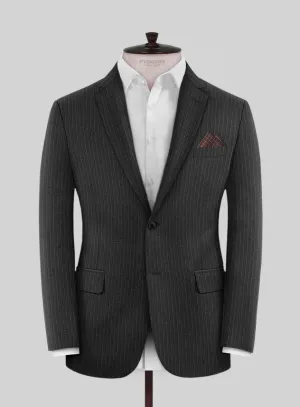 Scabal Amraso Stripe Charcoal Wool Jacket
