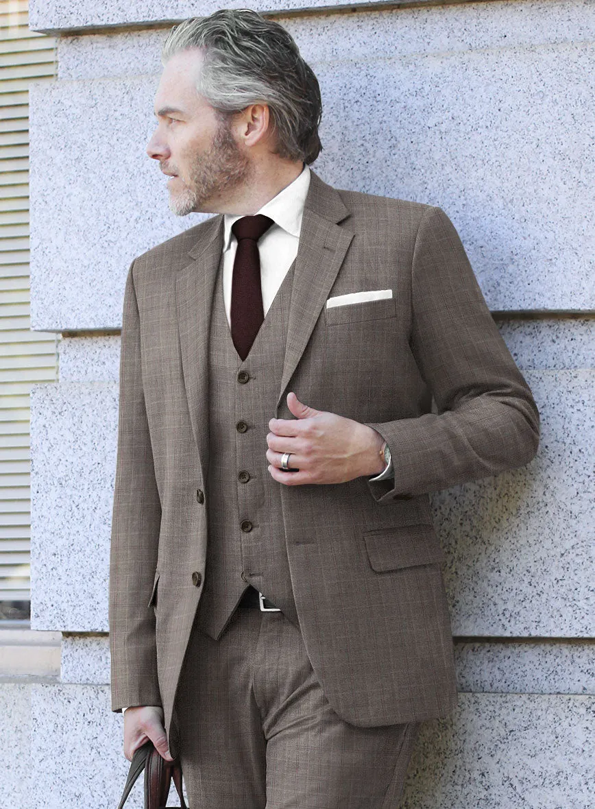 Scabal Cego Checks Brown Wool Jacket