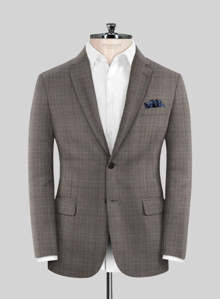 Scabal Cego Checks Brown Wool Jacket
