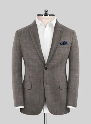Scabal Cego Checks Brown Wool Jacket