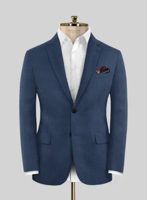 Scabal Cosmopolitan Nailhead Blue Wool Jacket