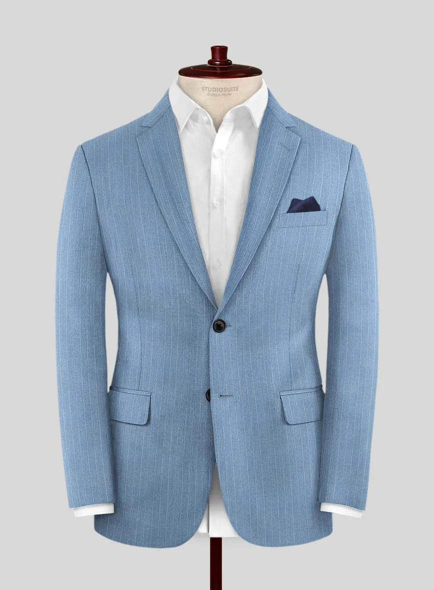 Scabal Cosmopolitan Pinstripe Blue Wool Jacket