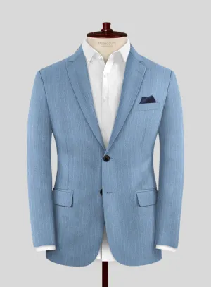 Scabal Cosmopolitan Pinstripe Blue Wool Jacket