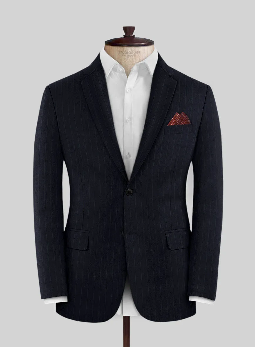 Scabal Cosmopolitan Stripe Blue Wool Jacket