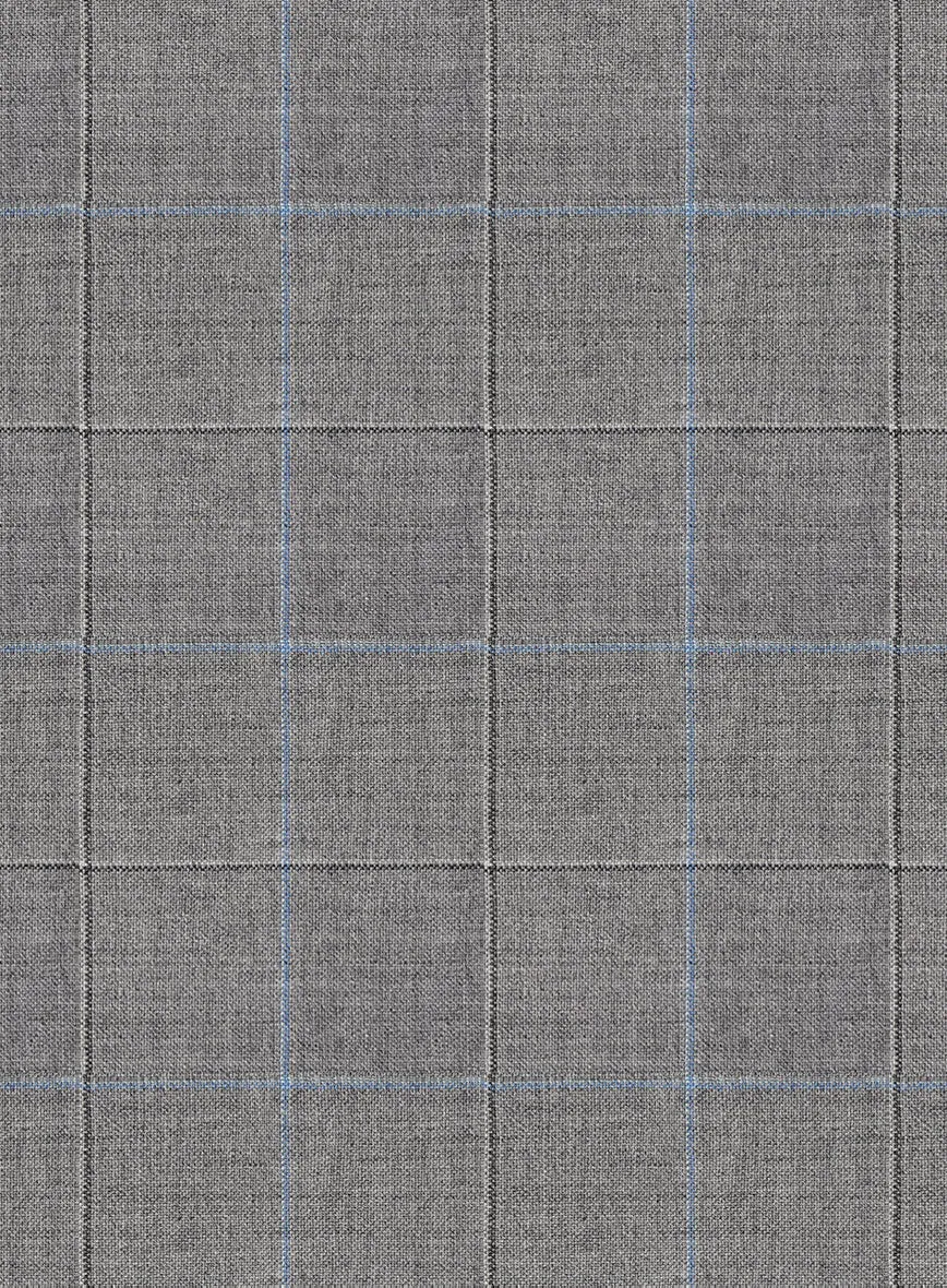 Scabal Cosmopolitan Windowpane Gray Wool Jacket