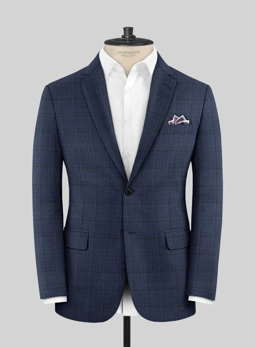 Scabal Dark Sapphire Blue Wool Jacket