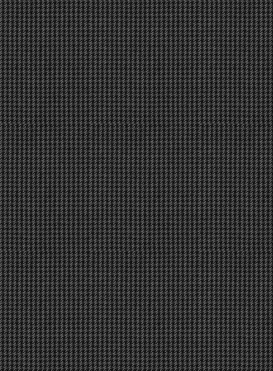 Scabal Ghru Houndstooth Gray Wool Jacket