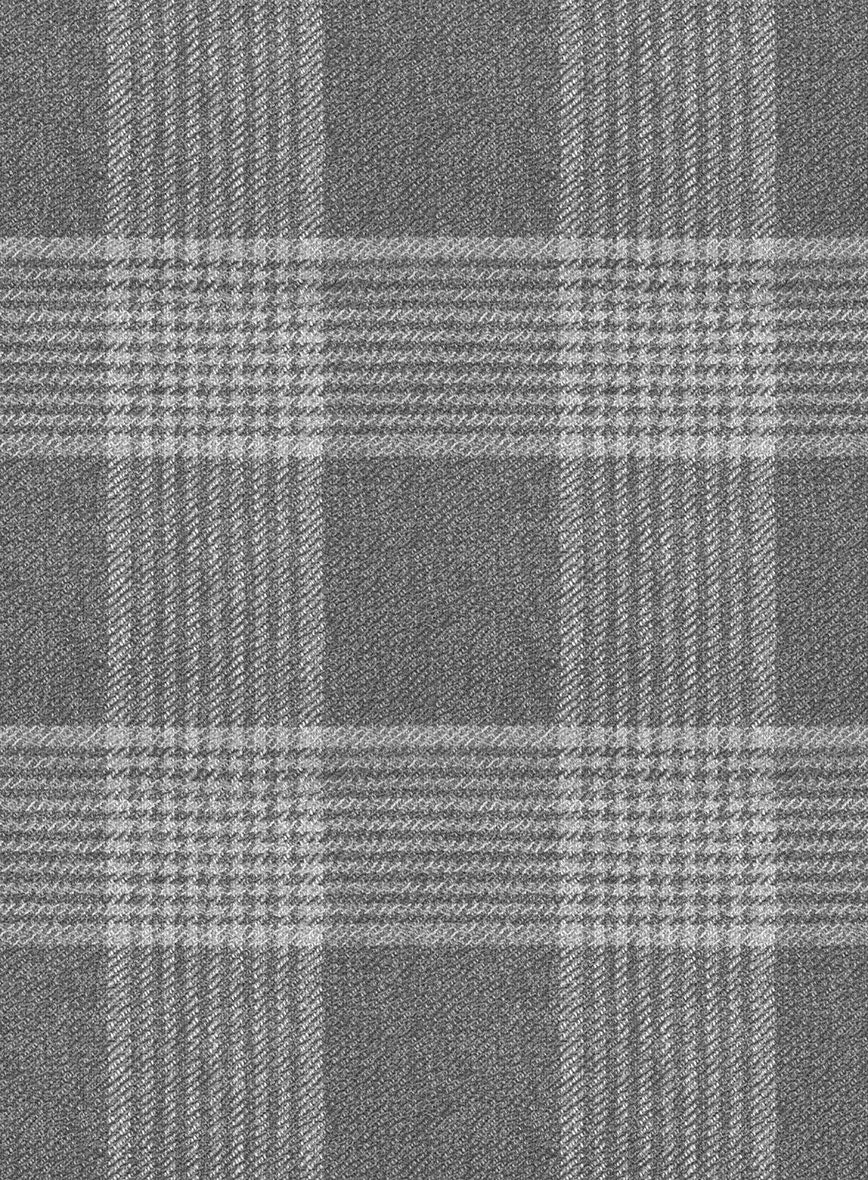 Scabal Gray Checks Wool Jacket