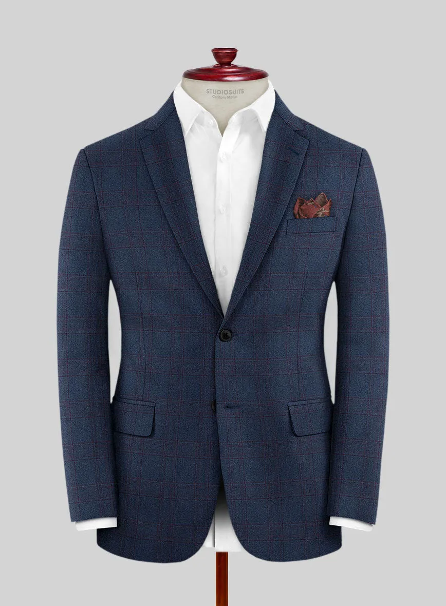 Scabal Gulf Blue Wool Jacket