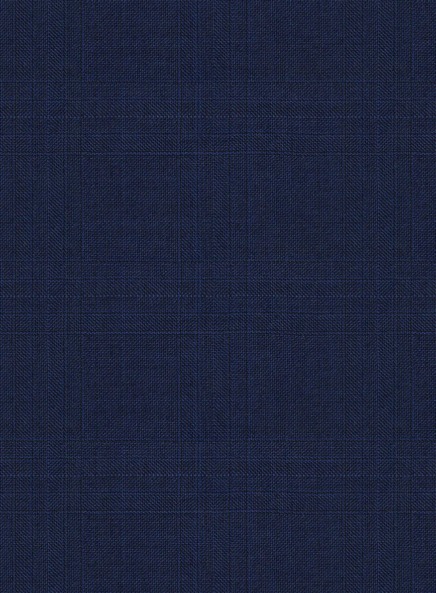 Scabal Londoner Esma Checks Blue Wool Jacket