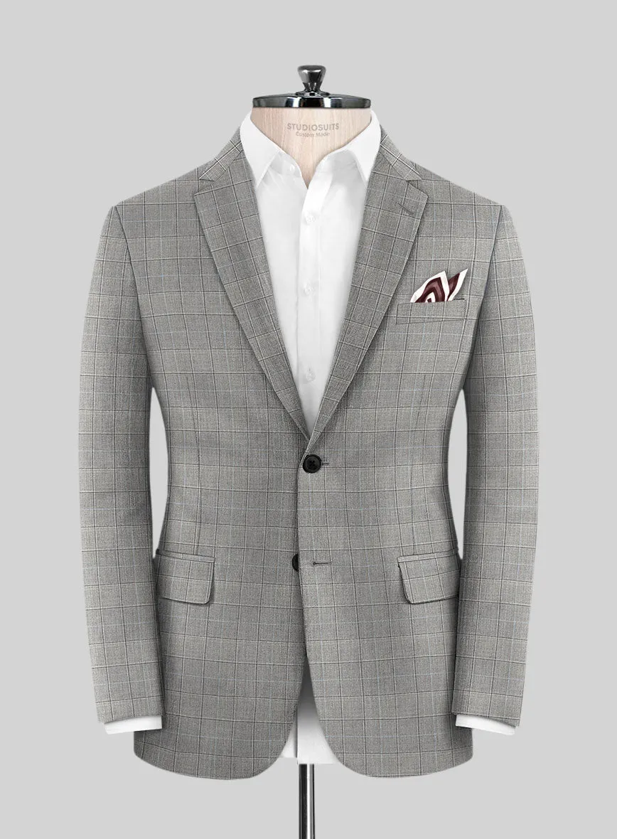 Scabal Londoner Glen Gray Wool Jacket