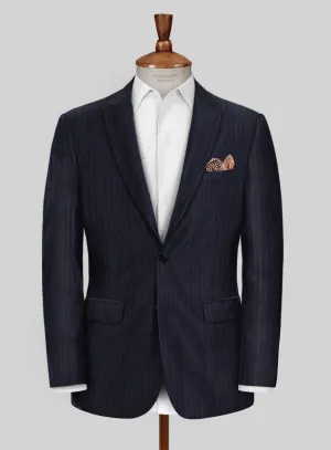 Scabal Londoner Nicaso Stripe Blue Wool Jacket