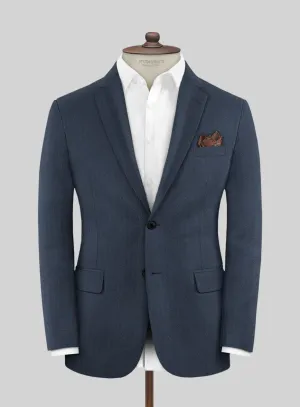 Scabal Nim Herringbone Blue Wool Jacket