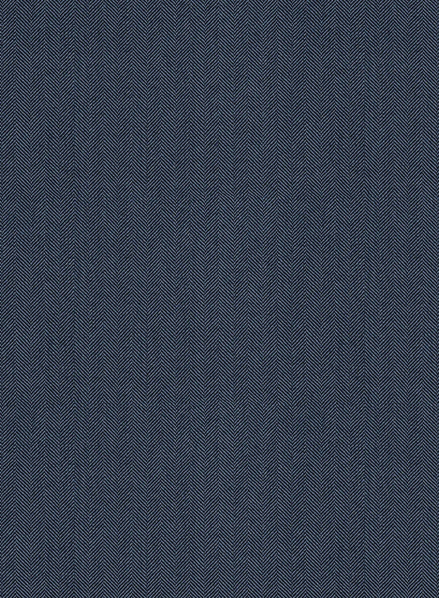 Scabal Nim Herringbone Blue Wool Jacket
