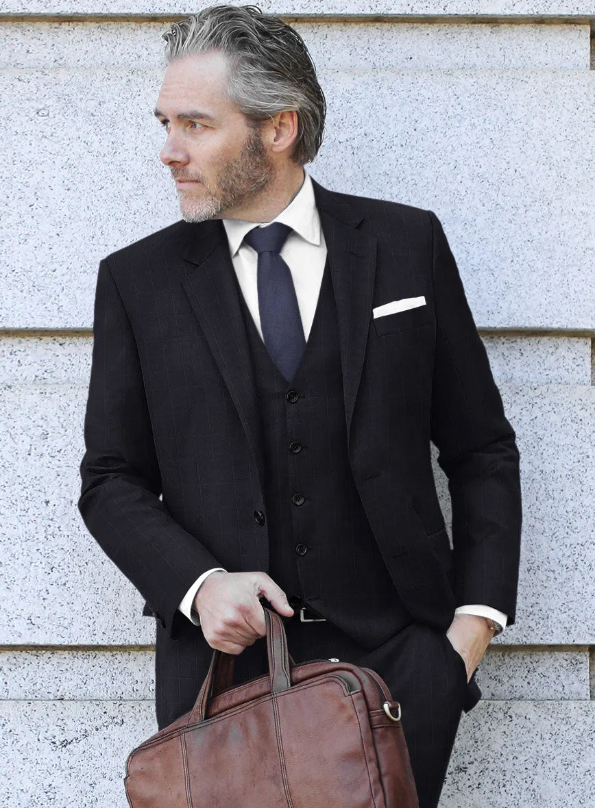 Scabal Quiro Checks Black Wool Jacket
