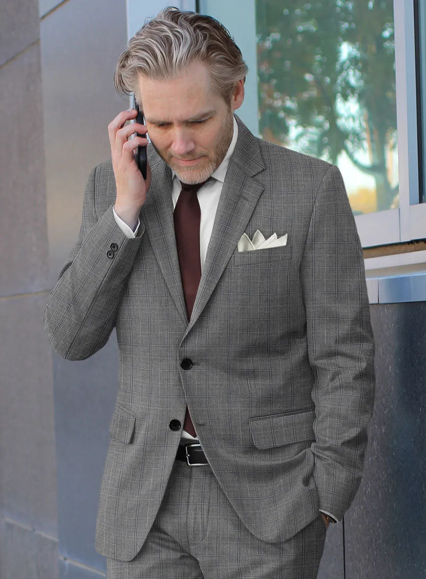 Scabal Sabo Checks Gray Wool Jacket
