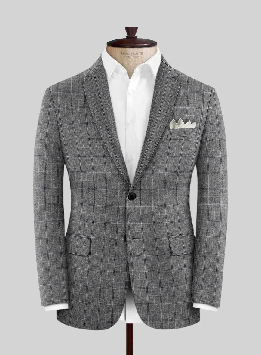 Scabal Sabo Checks Gray Wool Jacket