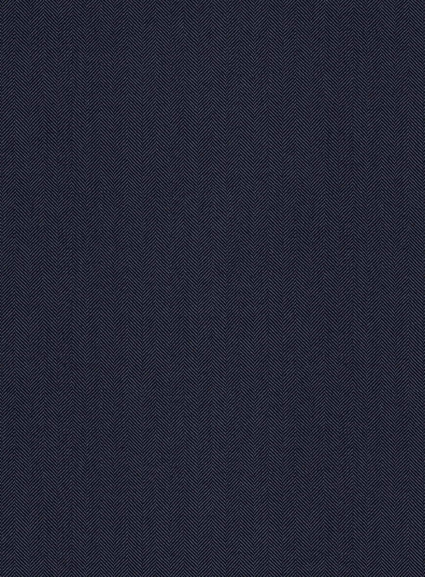 Scabal Somaz Herringbone Blue Wool Jacket