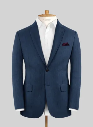 Scabal Tornado Herringbone Casa Blue Wool Jacket