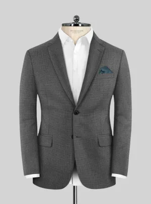 Scabal Tornado Pin Check Black Wool Jacket