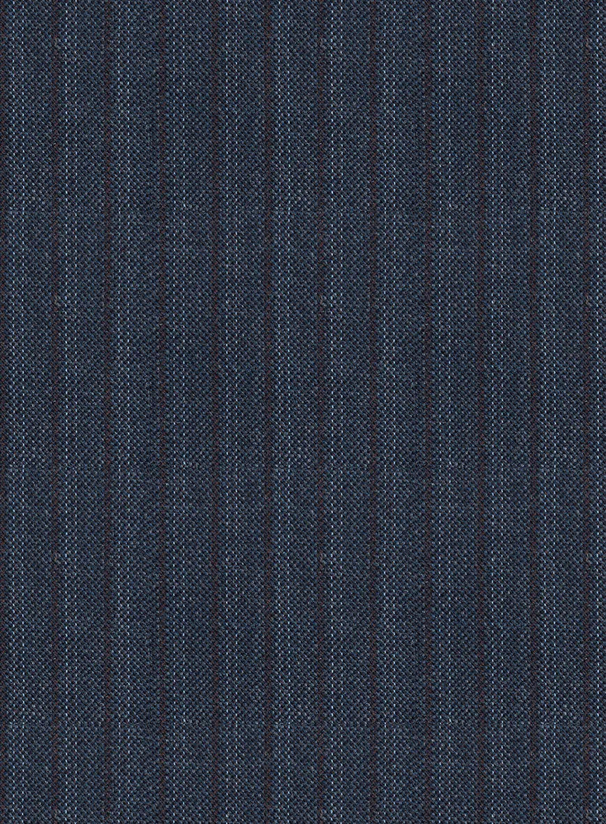 Scabal Tornado Stripes Blue Wool Jacket