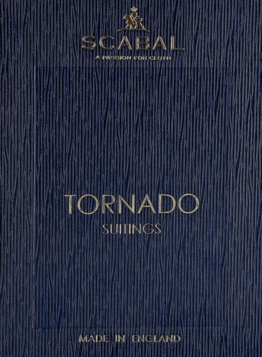 Scabal Tornado Stripes Gray Blue Wool Jacket
