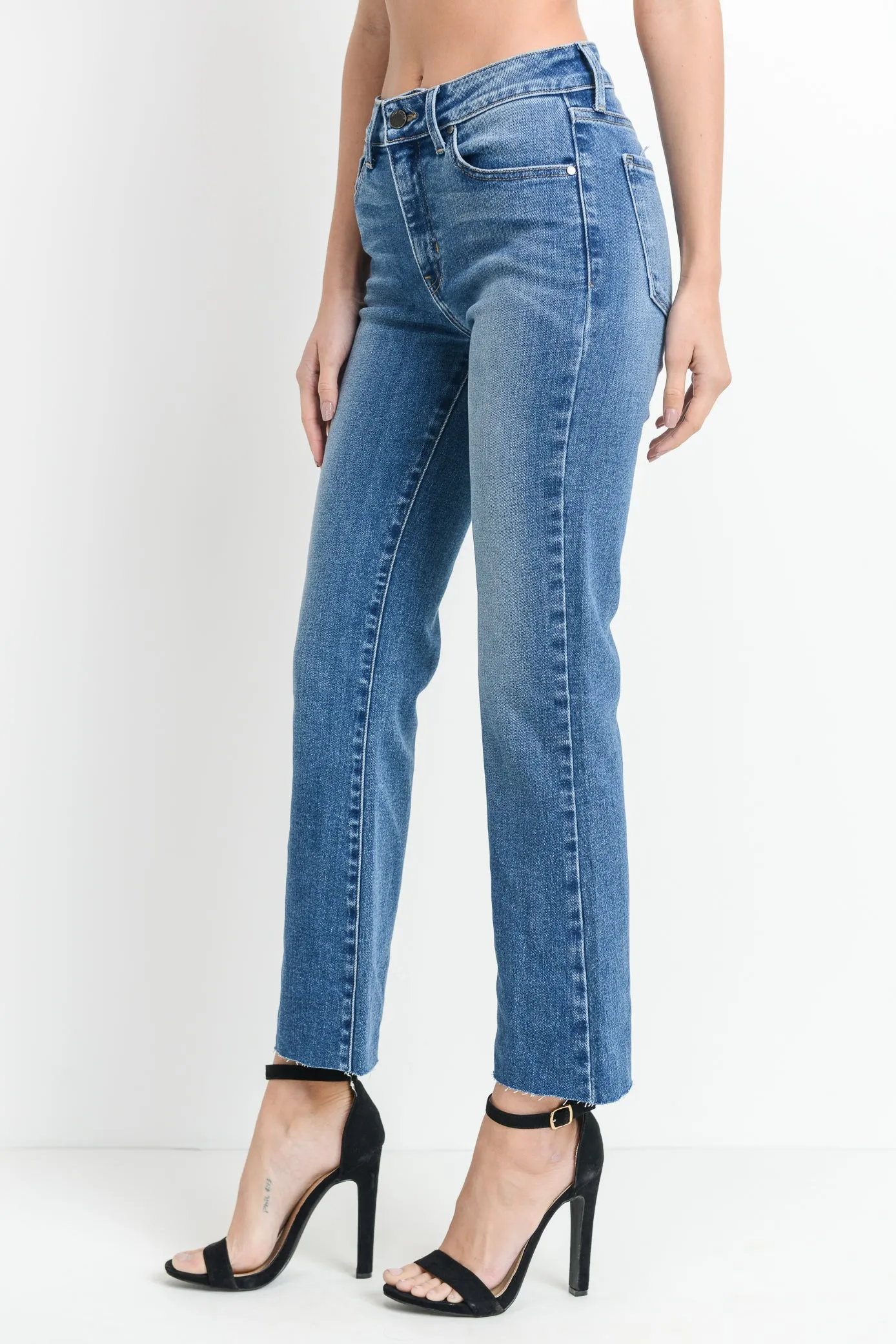 Scissor Cut Crop Flare Jeans