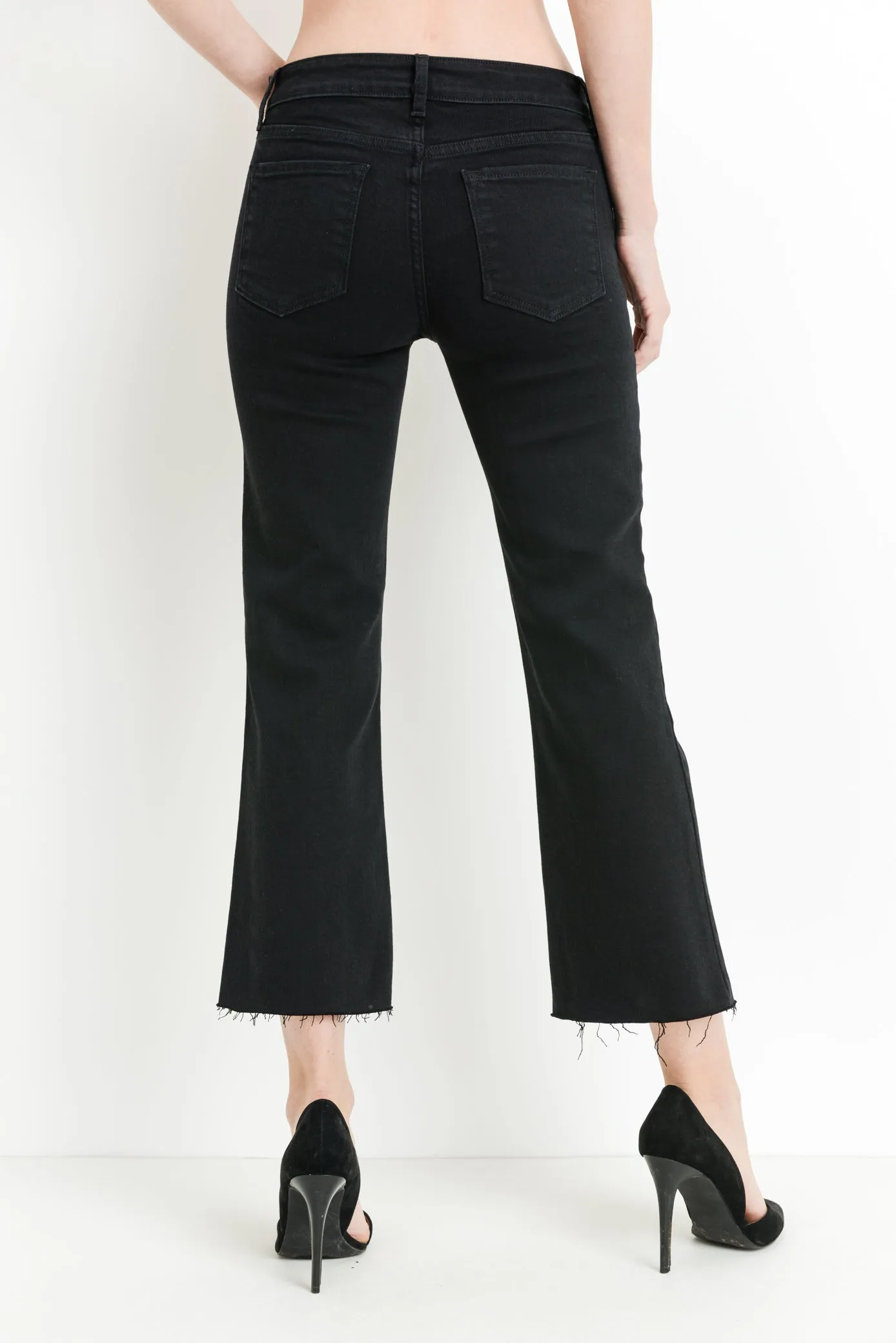 Scissor Cut Crop Flare Jeans
