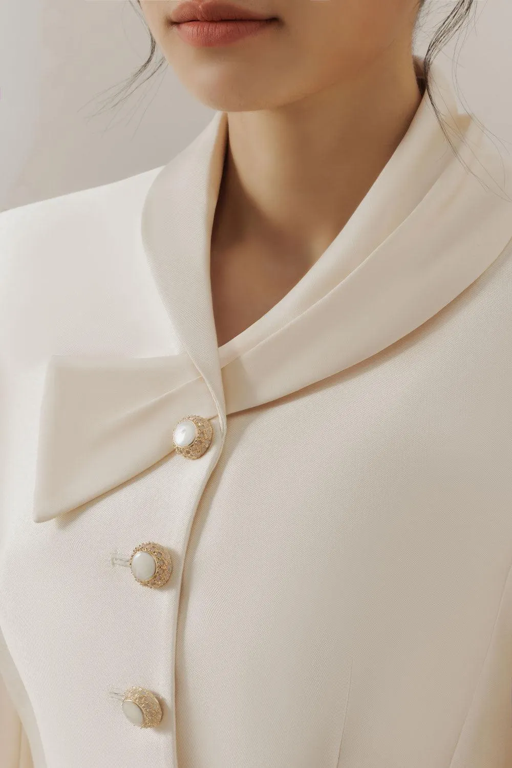 Serena Peplum Button Taffeta Jacket