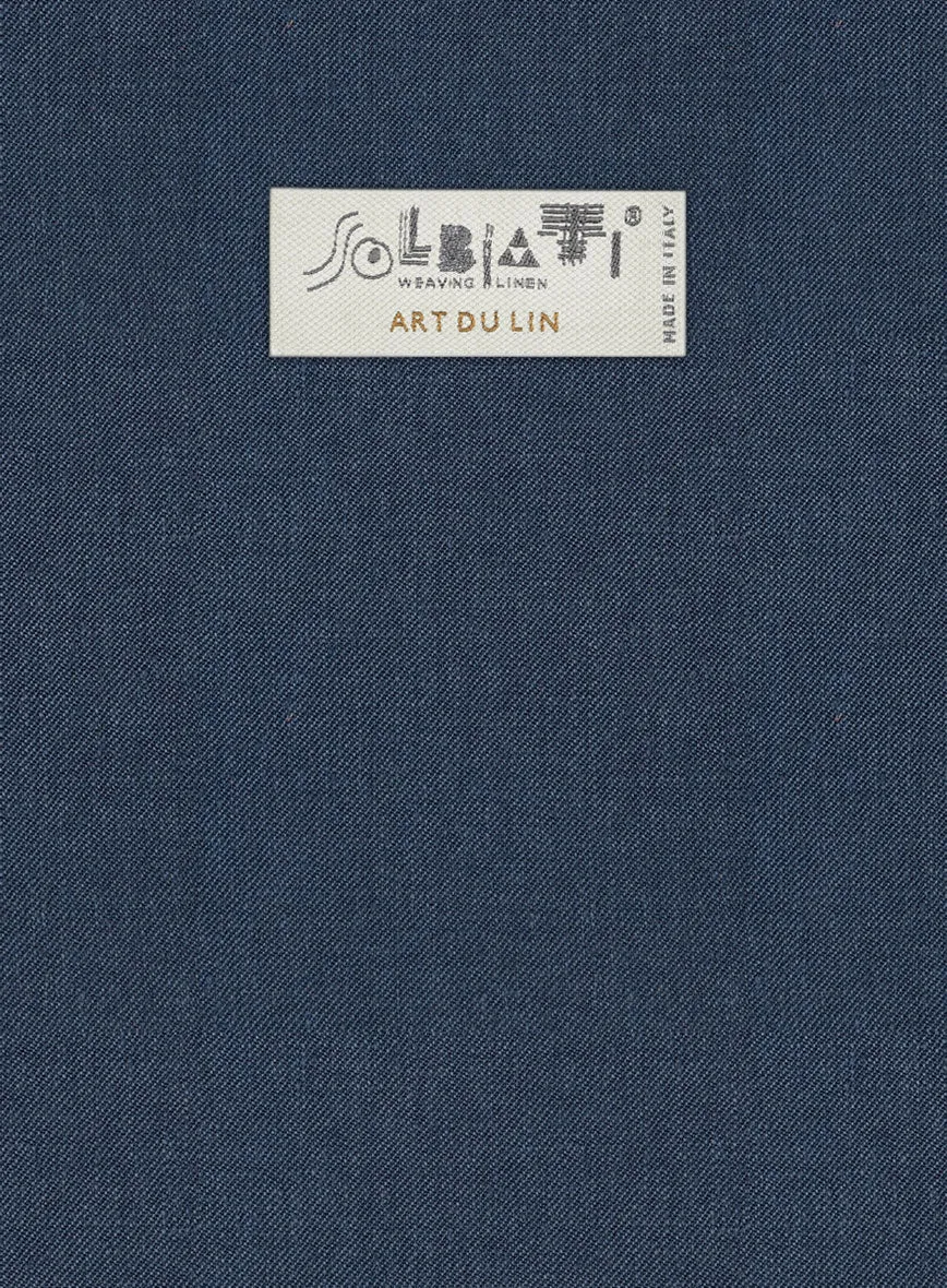 Solbiati Art Du Lin Ebony Blue Linen Jacket