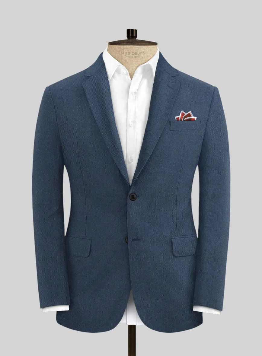 Solbiati Art Du Lin Ebony Blue Linen Jacket