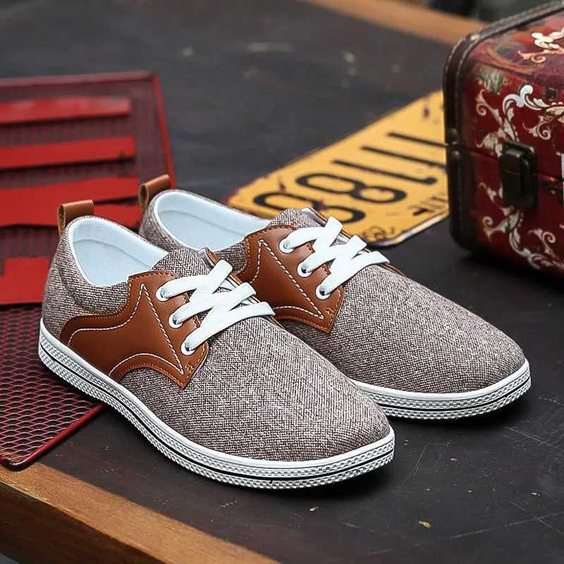 Solid Color Casual Men's Canvas Loafers