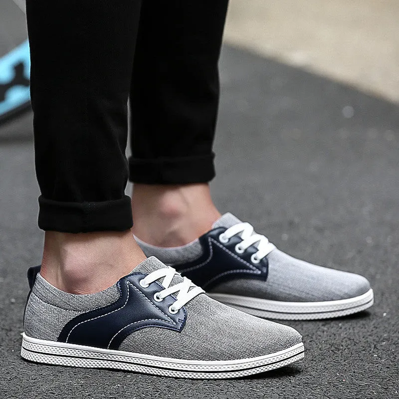 Solid Color Casual Men's Canvas Loafers