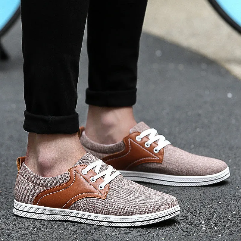 Solid Color Casual Men's Canvas Loafers
