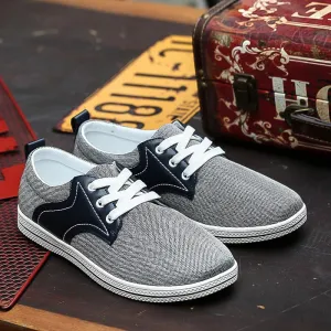 Solid Color Casual Men's Canvas Loafers