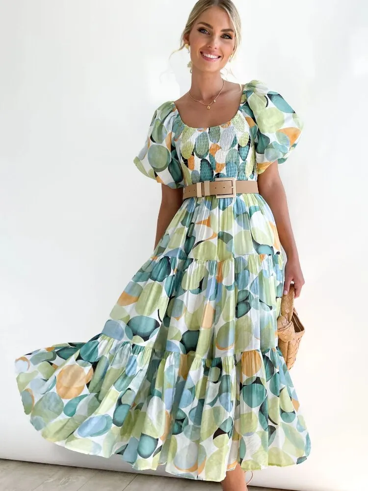 Summer Dress Woman 2023 Trendy New Printed Female Dress Spice Slim Backless Long Dresses Formal Occasion Dresses Woman Clothing